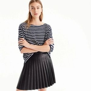 Pleated Faux Leather Mini